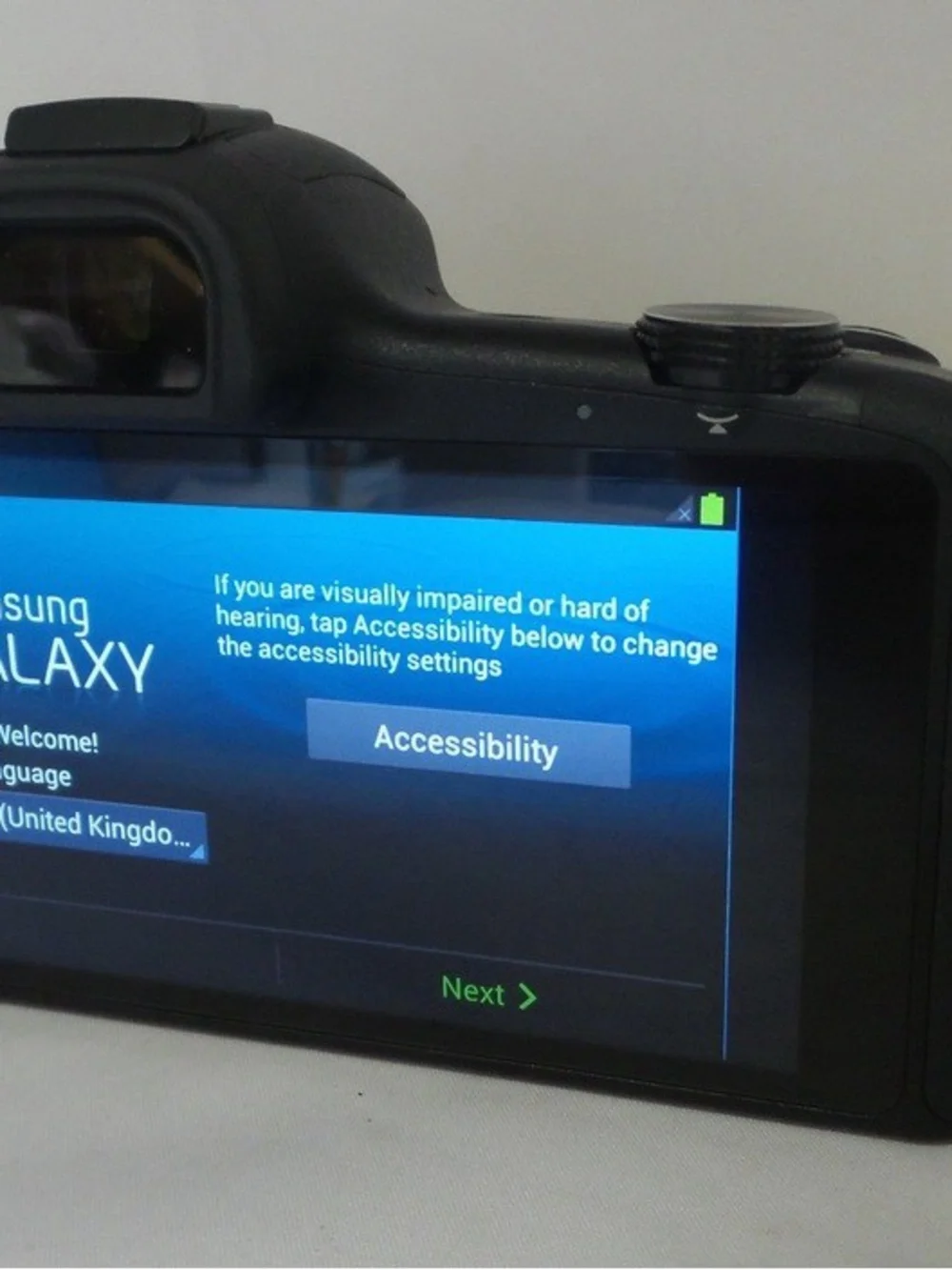 Samsung Galaxy NX30 and Mirrorless Camera with Black Zoom Lens